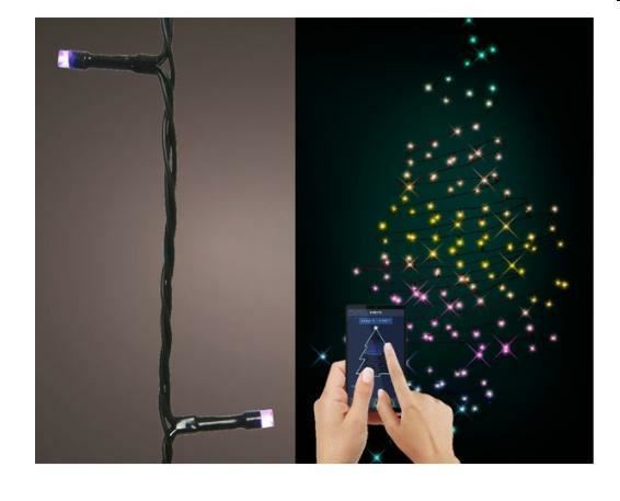 LUCI LED ALBERO NATALE USB BLUETOOTH APP CON TELECOMANDO 10MT 100 LED