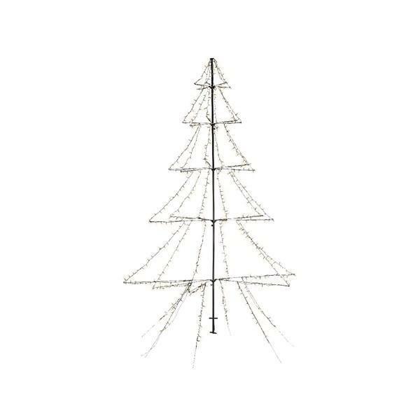 ALBERO NATALE METALLO NERO 3000LED L.CALDA CM H450 OUTDOOR