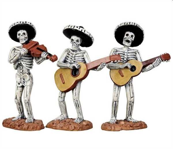 SKELETON MARIACHI BAND, SET OF 3-en