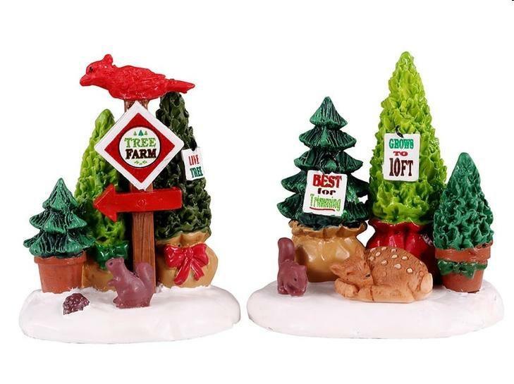 TREE FARM DISPLAY, SET OF 2