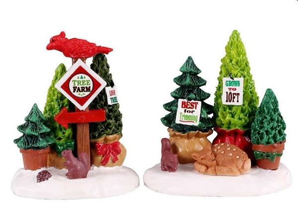 TREE FARM DISPLAY, SET OF 2-en