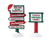 NORTH POLE SIGNS, SET OF 2-en