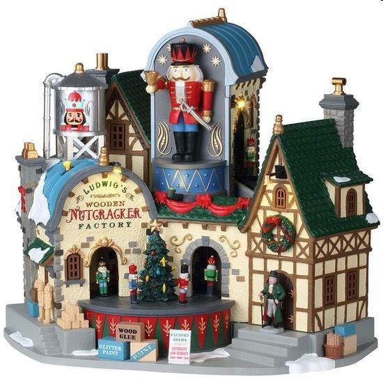 LUDWIG’S WOODEN NUTCRACKER FACTORY, WITH 4.5V ADAPTOR-en