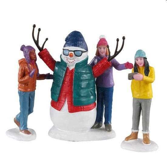 SNOWMAN SELFIE, SET OF 3-en