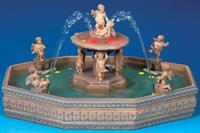 LIGHTED VILLAGE SQUARE FOUNTAIN-en