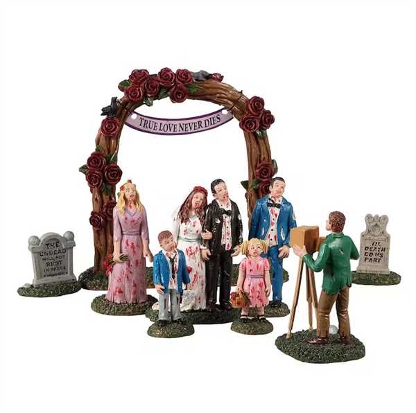 ZOMBIE WEDDING PARTY, SET OF 9-en