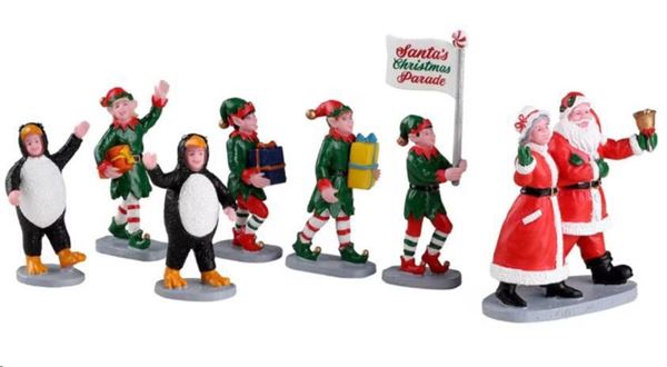 SANTA'S ELF PARADE, SET OF 7