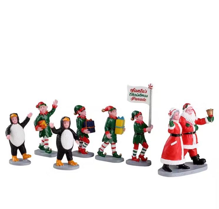 SANTA'S ELF PARADE, SET OF 7