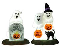 HAPPY HALLOWEEN GHOSTS, SET OF 2-en