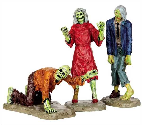 WALKING ZOMBIES, SET OF 3-en