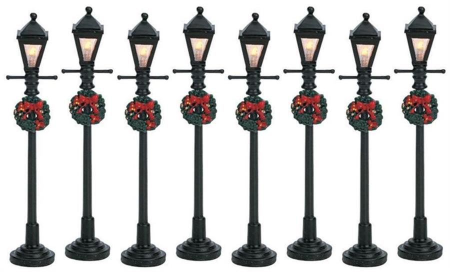 GAS LANTERN STREET LAMP, SET OF 8,-en