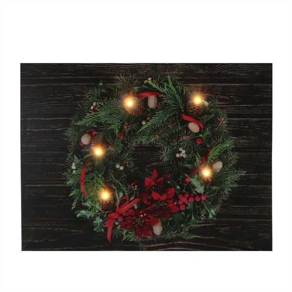 QUADRO LEGNO CON LED GHIRLANDA RETTANGOLARECM40X30X1,8-en