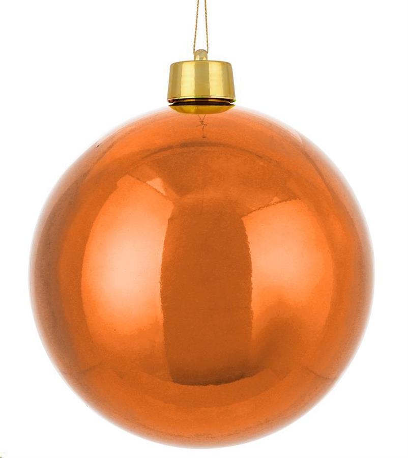 BAUBLE UNBREAKABLE ORANGE - D25CM-en