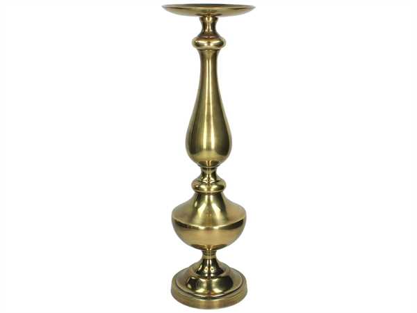 CANDLE HOLDER ALLUM. GOLD 18X18X59CM-en