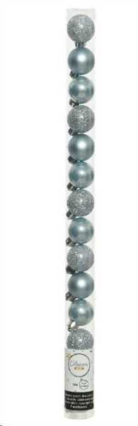 BOX  14 BAUBLE SHATTERPROOF DIA3CM MISTY BLUE-en