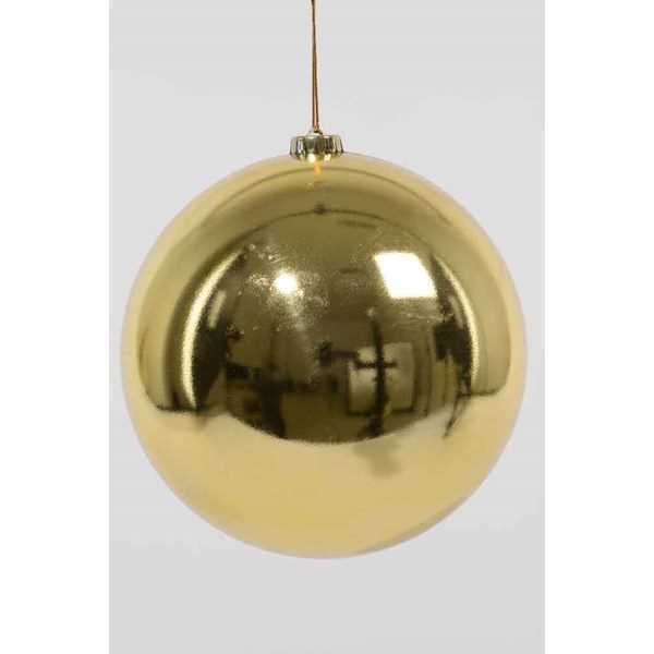 PALLINA NATALE PLASTICA DIA25CM LIGHT GOLD