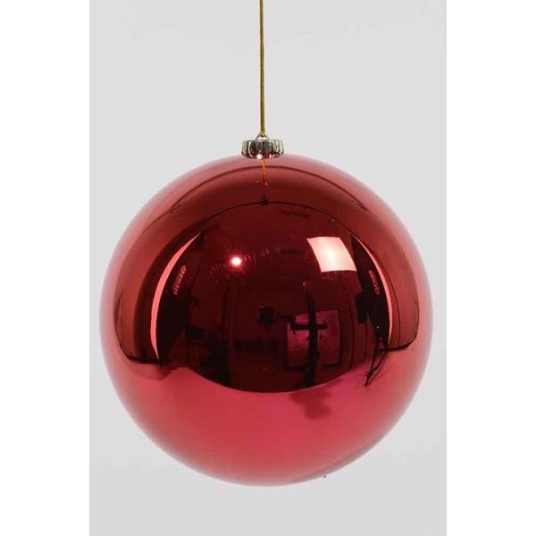 BAUBLES SHATTERPROOF DIA25CM CHRISTMAS RED-en