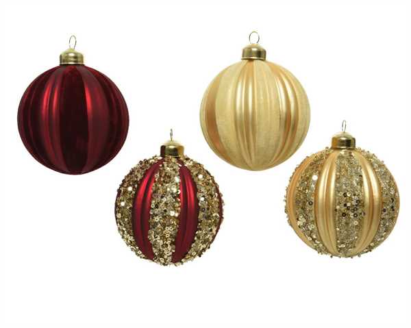 BAUBLE GLASS SEQUINS D8CM ASSORTED-en