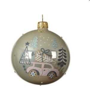 BAUBLE GLASS SHINY CARPEARLDIA8.00CM-en