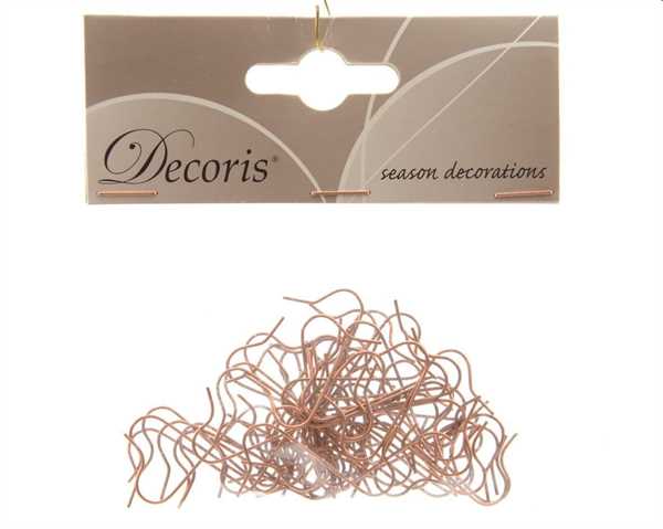 CONF. 50 BAUBLE HANGERS IRON L0.05-W1-H3.50CM COPPER-en