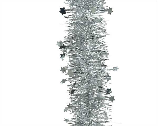 TINSEL STARGARLAND SHINY 4PLY DM10X270CM SILVER-en