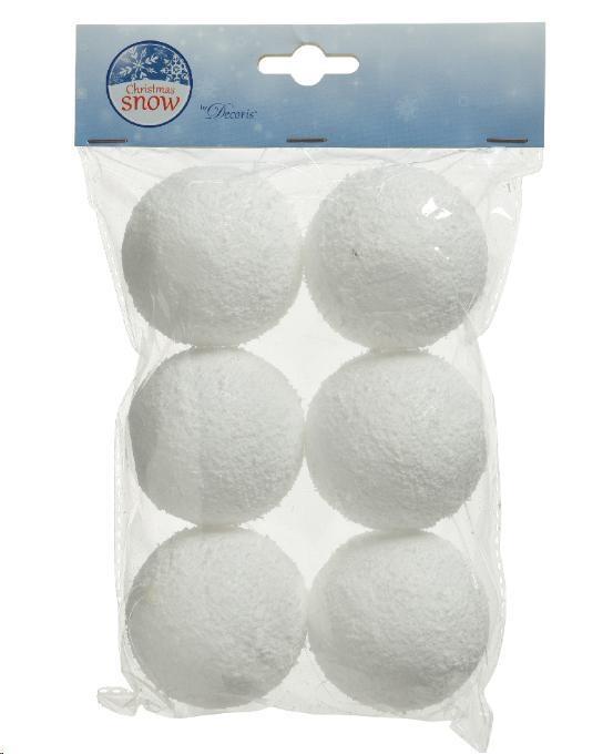 CONF.6 SNOW BAUBLE FOAM DIA6CM WHITE-en