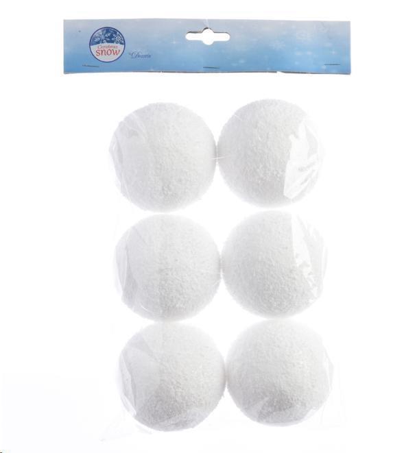 CONF.6 SNOW BAUBLE FOAM DIA8CM WHITE-en