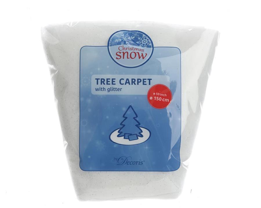 TAPPETO COPRI BASE ALBERO DIA150.00-H0.10CM BIANCO