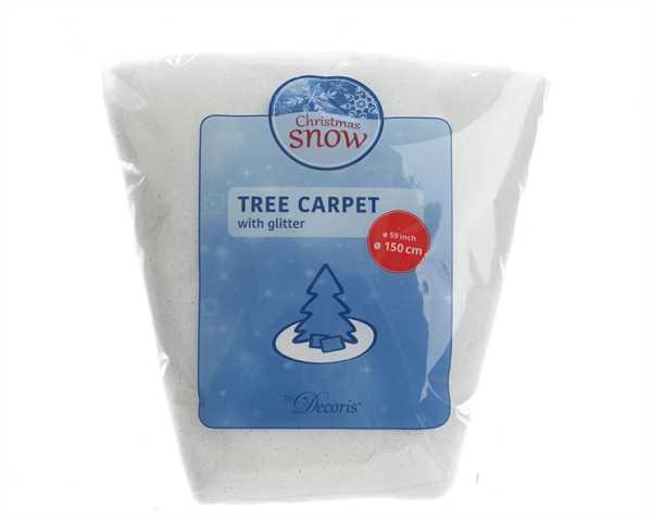 TAPPETO NEVE COPRI BASE ALBERO DIA150.00-H0.10CM BIANCO