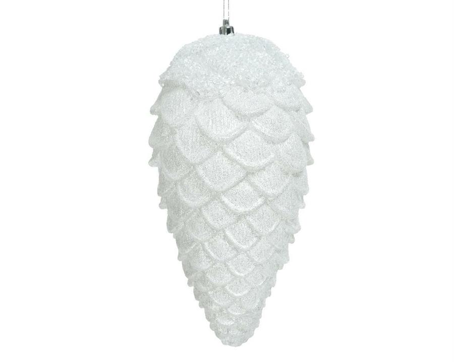 PINECONE SHATTERPROOF GLITTER D12-H26.50CM CLEAR-en