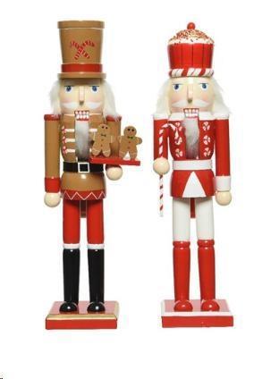 NUTCRACKER PINEWOOD L9-W10.50-H38.50CM RED/COL-en