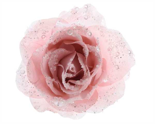 ROSA CON SLIP E  GLITTER DIA14X8.5CM BLUSH PINK