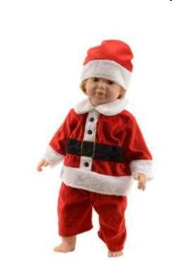 SUIT POLYESTER BABY BOY SANTA SUIT VELOURSRED/WHITEL24.00-W2-en