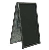 ZINC CHALKBOARD DOUBLE SIDED 19X15X29CM WHITE WASHED-en