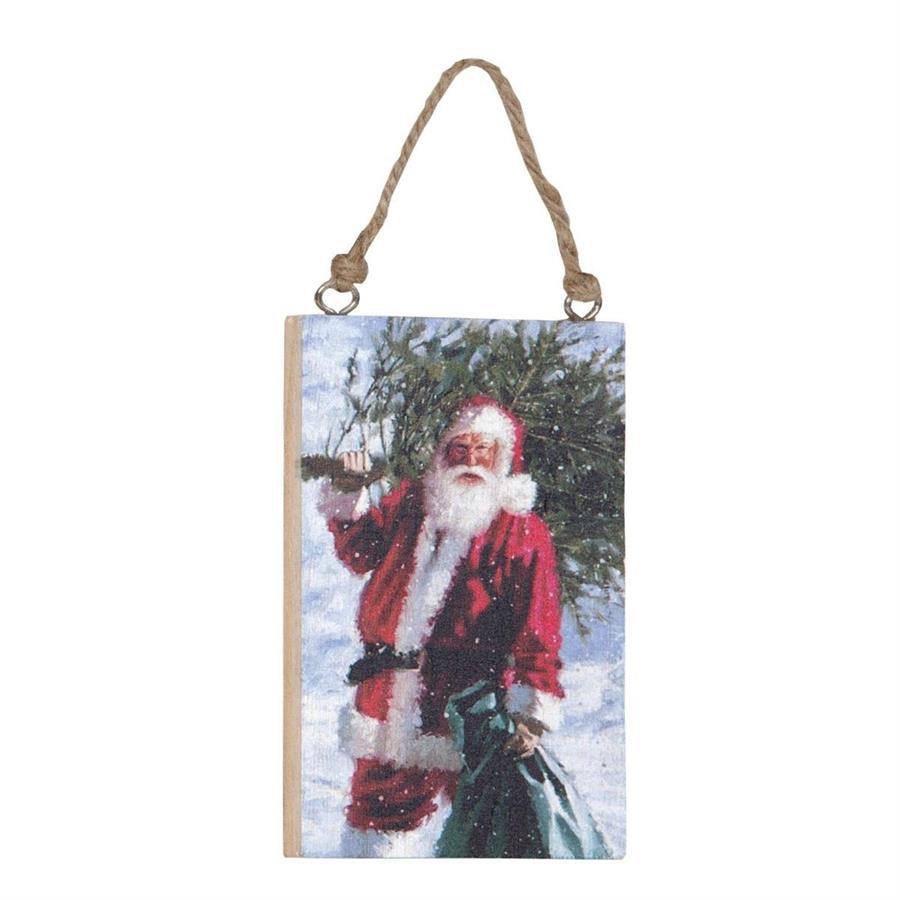 WOOD WITH PICTURE CM12X8 PAPA NOEL-en