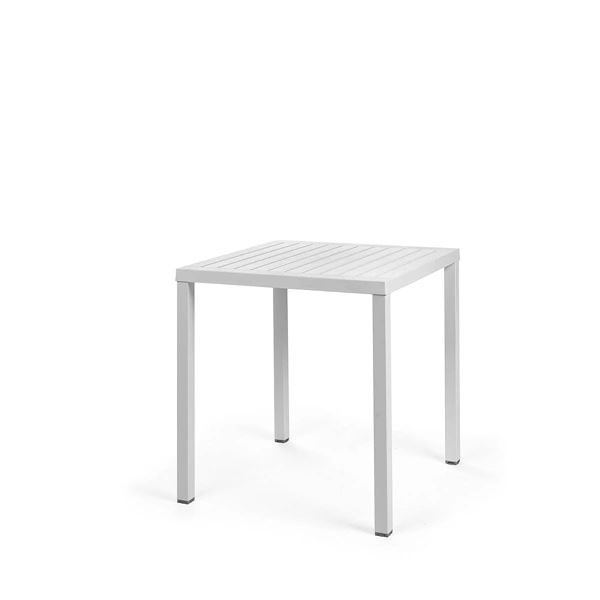 TAVOLO CUBE CM70X70X75,4H. BIANCO-en