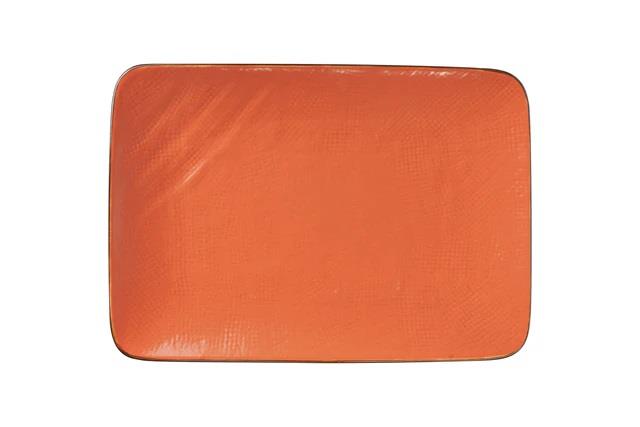 PIATTO PORTATA RETTANGOLARE MEDITERRANEO ARANCIONE CM27X19,5