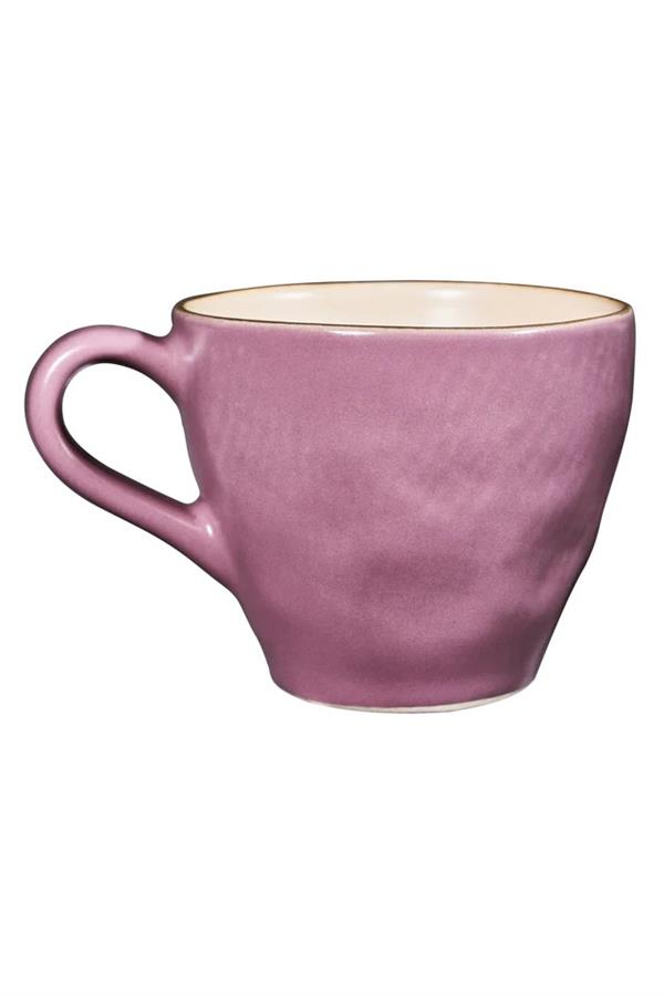 TAZZINA CAFFE' CON PIATTINO MEDITERRANEO ROSA