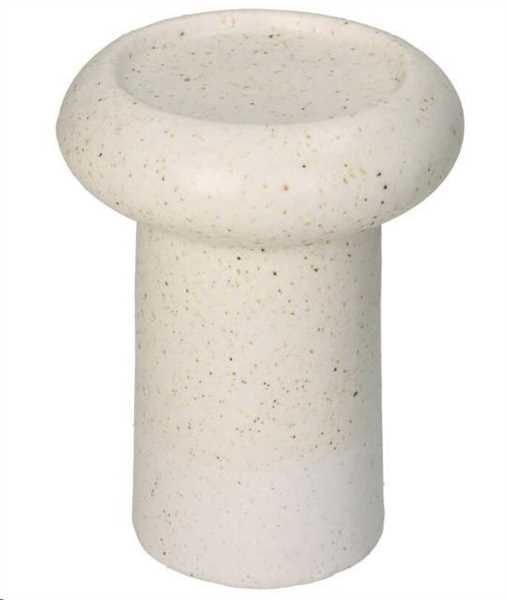 CANDLE HOLDER FINE EARTHENWARE IVORY 11.5X11.5X15CM-en