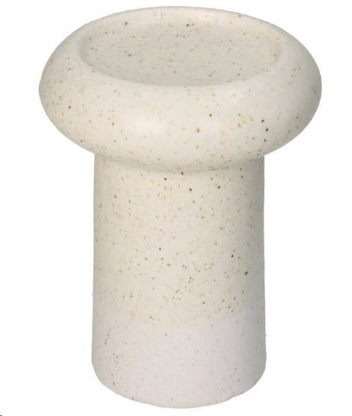 CANDLE HOLDER FINE EARTHENWARE IVORY 12.5X12.5X23CM-en