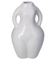 VASE HUMAN BODY FINE EARTHENWARE WHITE 10.8X8.4X19CM-en