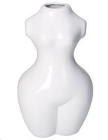 VASE HUMAN BODY FINE EARTHENWARE WHITE 14X10.6X24.8CM-en