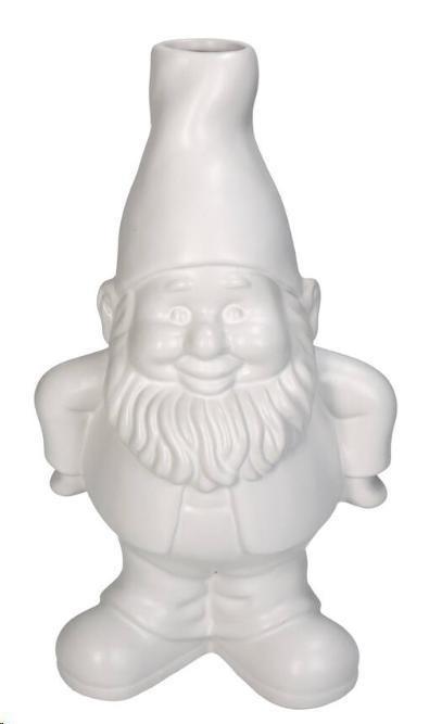 VASE GNOME FINE EARTHENWARE MATT WHITE 14X10.8X24CM-en