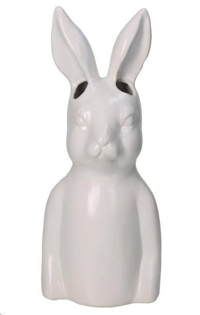 VASE BUNNY FINE EARTHENWARE WHITE 11.7X11X27.6CM-en