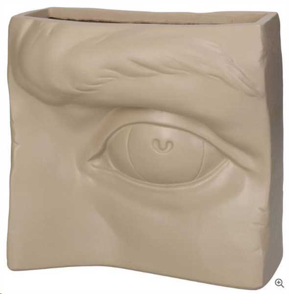 PLANTER EYE POLYRESIN BEIGE 20.5X11X19.5CM-en