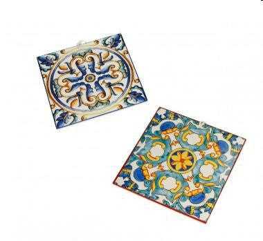 PIASTRELLA MEDICEA SET 2 PZ CERAMICA/SUGHERO-en