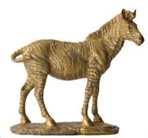 FIGURINE ZEBRA POLYRESIN 24X10.5X22CM GOLD-en