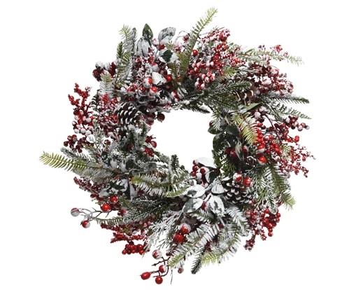 R/W BERRIE WREATH SNOWY DIA40-H11CM GREEN/COL.-en