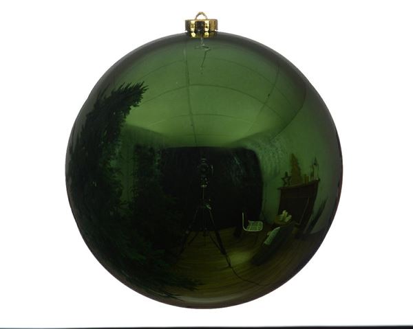 PALLINA NATALE PLASTICA DIA20CM PINE GREEN