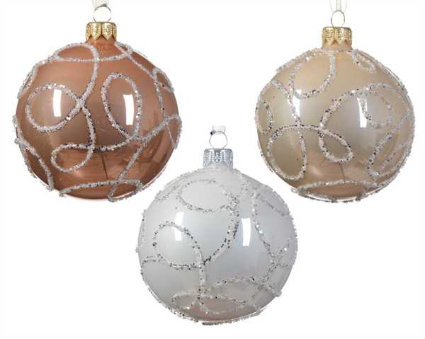 BAUBLE GLASS SWIRLS DIA8CM ASS.-en